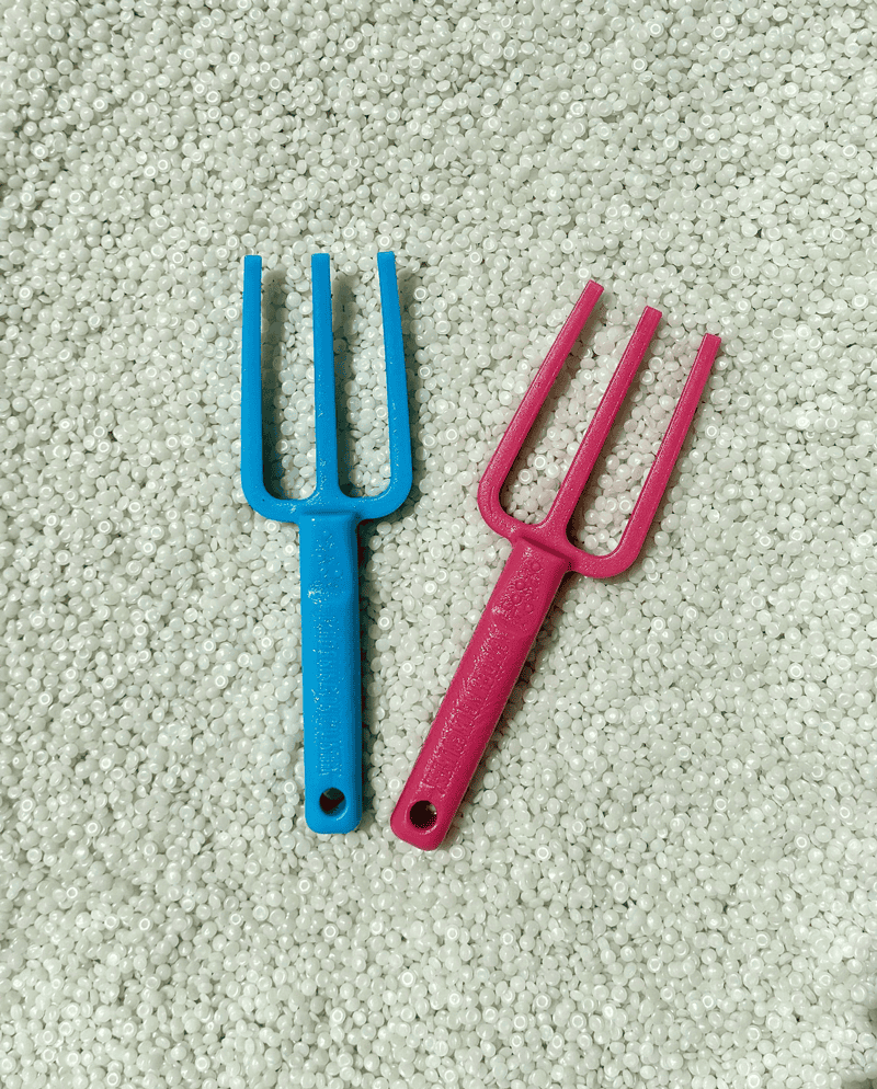 Kids Recycled Plastic Garden Fork, Blue, Pink